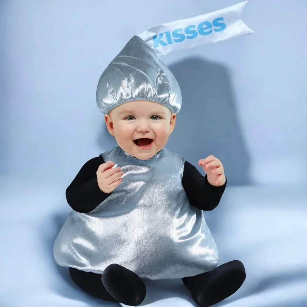 Rubies Hersheys Kisses Infant Costume 6-12 Months Silver Tunic Hat Halloween NEW - Picture 9 of 9